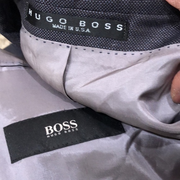 Hugo Boss Scorsese Blazer Size 44R Gray Virgin Wool Linen Blend - Picture 9 of 11